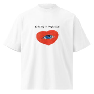 Unisex organic oversized high neck t-shirt